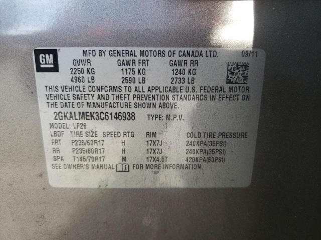Photo 10 from auction – 2012 GMC TERRAIN SL with VIN 2GKALMEK3C6146938