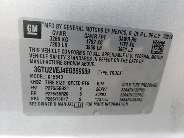 Photo 10 from auction – 2014 GMC SIERRA K15 with VIN 3GTU2VEJ4EG389089