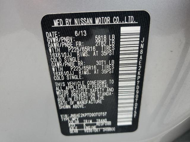 Photo 10 from auction – 2013 NISSAN QUEST S with VIN JN8AE2KP7D9070757