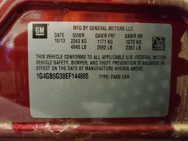 Photo 10 from auction – 2014 BUICK LACROSSE with VIN 1G4GB5G38EF144885