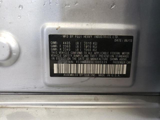 Photo 10 from auction – 2014 SUBARU LEGACY with VIN 4S3BMAA65E1005539