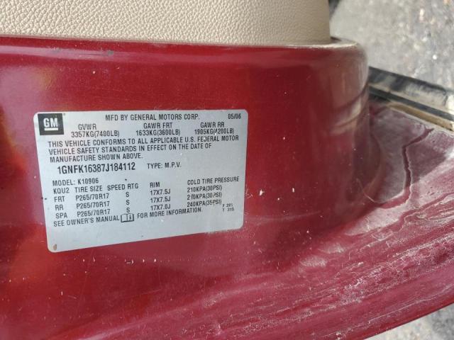 Photo 10 from auction – 2007 CHEVROLET SUBURBAN K with VIN 1GNFK16387J184112