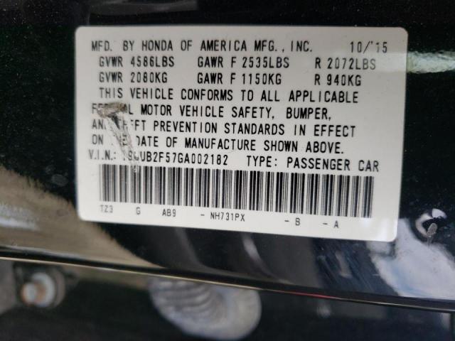 Photo 10 from auction – 2016 ACURA TLX TECH with VIN 19UUB2F57GA002182