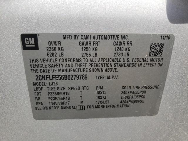 Photo 10 from auction – 2011 CHEVROLET EQUINOX LT with VIN 2CNFLFE56B6279789