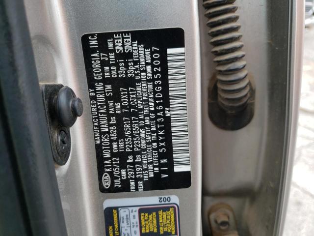 Photo 10 from auction – 2013 KIA SORENTO LX with VIN 5XYKT3A61DG352007