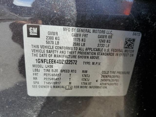 Photo 10 from auction – 2013 CHEVROLET EQUINOX LT with VIN 1GNFLEEK4DZ122572