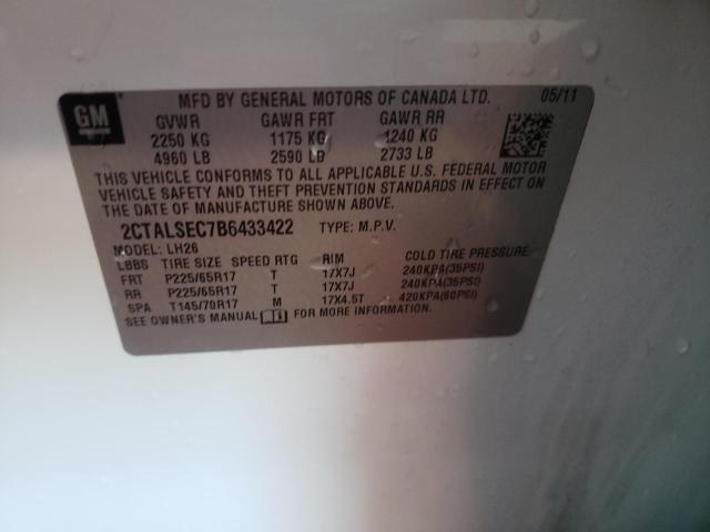 Photo 10 from auction – 2011 GMC TERRAIN SL with VIN 2CTALSEC7B6433422