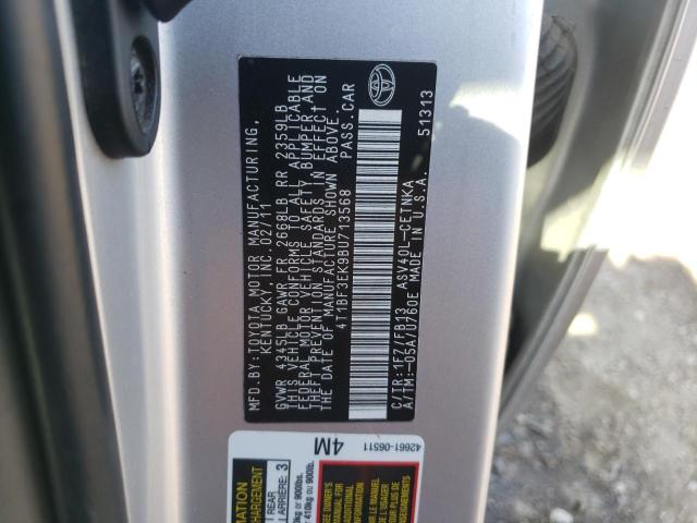 Photo 10 from auction – 2011 TOYOTA CAMRY BASE with VIN 4T1BF3EK9BU713568