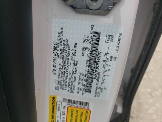 Photo 10 from auction – 2018 FORD FUSION SE with VIN 3FA6P0LU2JR149702
