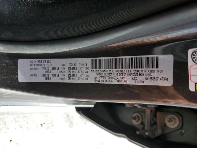 Photo 10 from auction – 2019 RAM 1500 BIG H with VIN 1C6SRFFT3KN865934