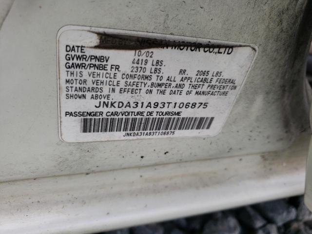 Photo 10 from auction – 2003 INFINITI I35 with VIN JNKDA31A93T106875