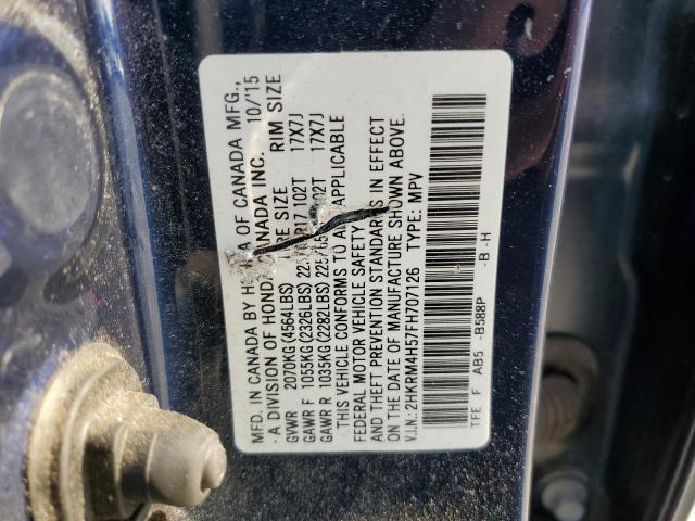 Photo 10 from auction – 2015 HONDA CR-V EX with VIN 2HKRM4H57FH707126