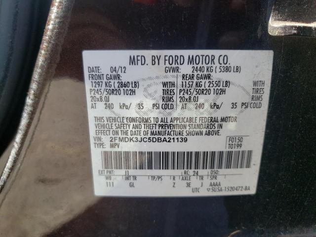Photo 10 from auction – 2013 FORD EDGE SEL with VIN 2FMDK3JC5DBA21139