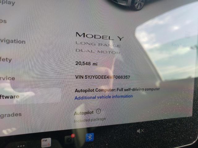 صورة رقم 8 من المزاد - 2021 TESLA MODEL Y مع VIN 5YJYGDEE4MF066357