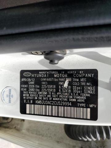 Photo 10 from auction – 2012 HYUNDAI TUCSON GLS with VIN KM8JU3AC2CU529994