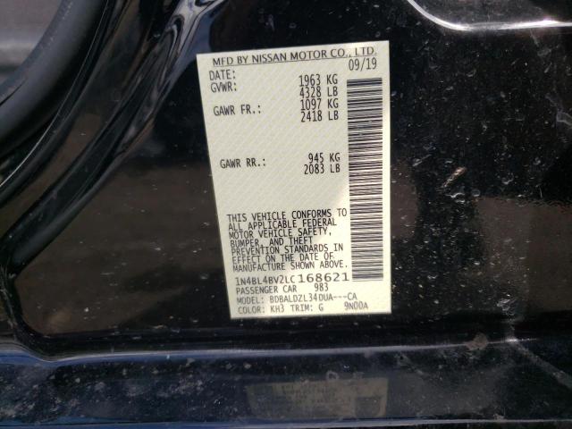 Photo 10 from auction – 2020 NISSAN ALTIMA S with VIN 1N4BL4BV2LC168621