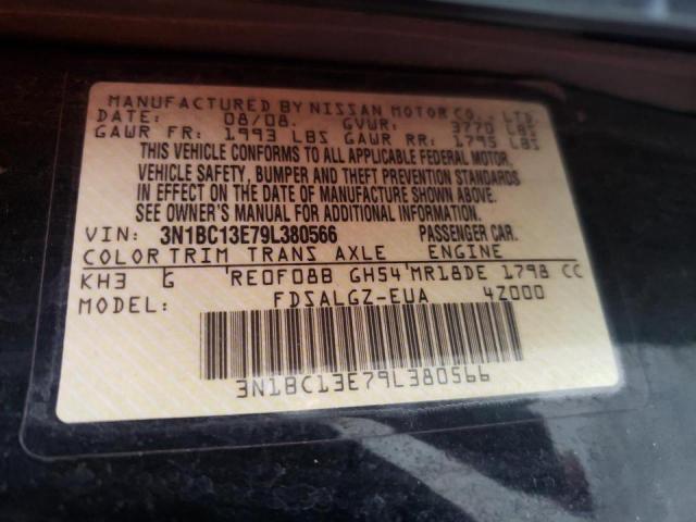 Photo 10 from auction – 2009 NISSAN VERSA S with VIN 3N1BC13E79L380566