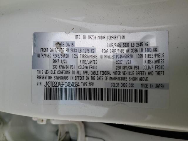 Photo 10 from auction – 2015 MAZDA CX-9 GRAND with VIN JM3TB2DA9F0464684