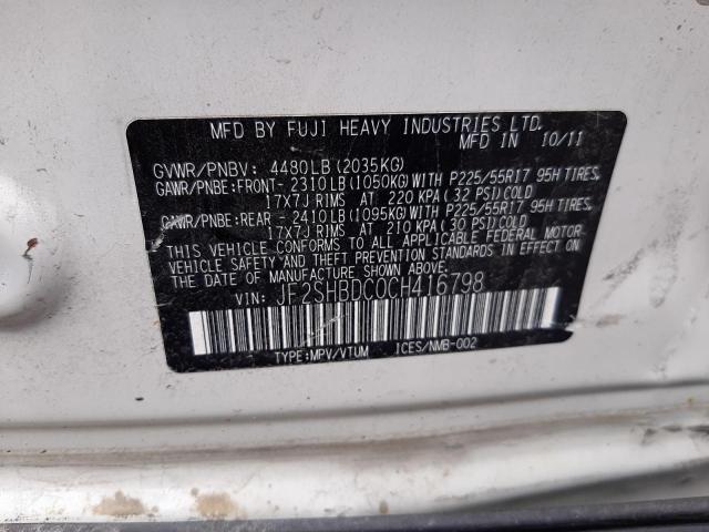 Photo 10 from auction – 2012 SUBARU FORESTER 2 with VIN JF2SHBDC0CH416798