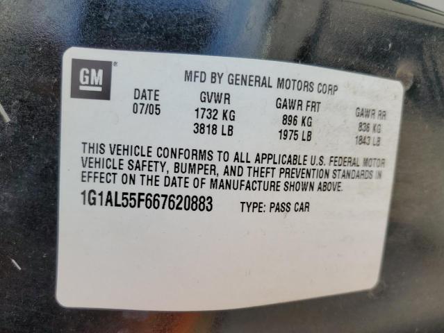 Photo 10 from auction – 2006 CHEVROLET COBALT LT with VIN 1G1AL55F667620883