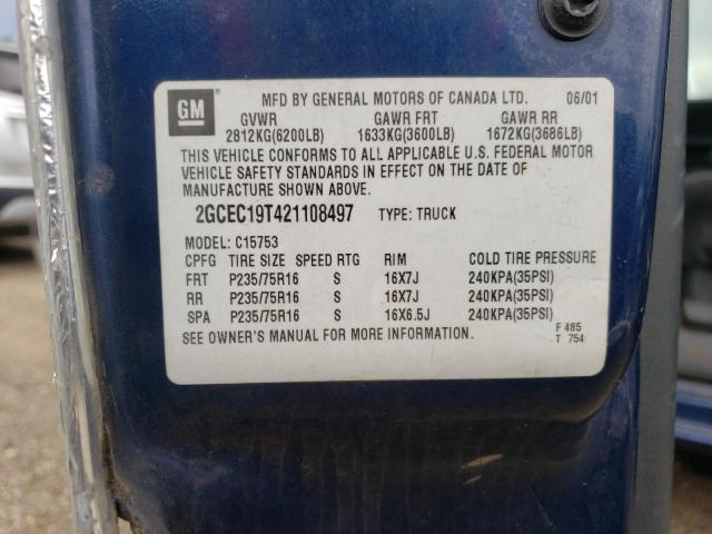Photo 10 from auction – 2002 CHEVROLET SILVERADO with VIN 2GCEC19T421108497