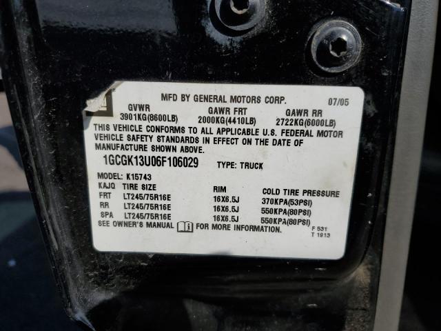 Photo 10 from auction – 2006 CHEVROLET SILVERADO with VIN 1GCGK13U06F106029