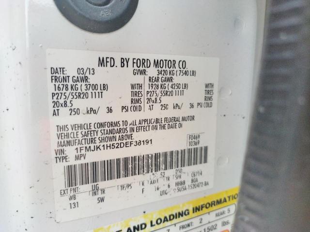 Photo 10 from auction – 2013 FORD EXPEDITION with VIN 1FMJK1H52DEF38191