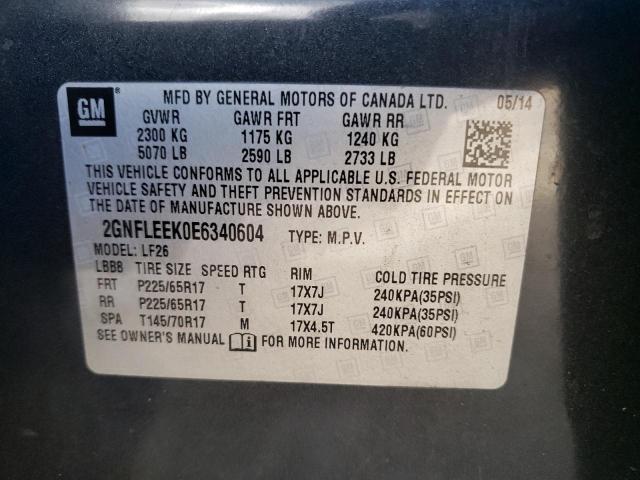 Photo 10 from auction – 2014 CHEVROLET EQUINOX LS with VIN 2GNFLEEK0E6340604