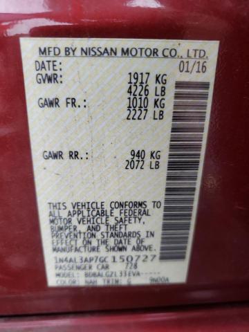 Photo 10 from auction – 2016 NISSAN ALTIMA 2.5 with VIN 1N4AL3AP7GC150727