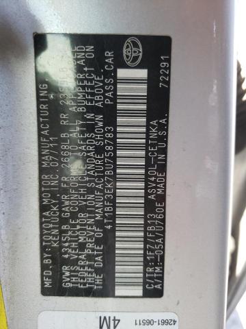 Photo 10 from auction – 2011 TOYOTA CAMRY BASE with VIN 4T1BF3EK7BU758783