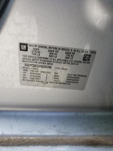 Photo 10 from auction – 2015 CHEVROLET SILVERADO with VIN 3GCPCSEC2FG233788