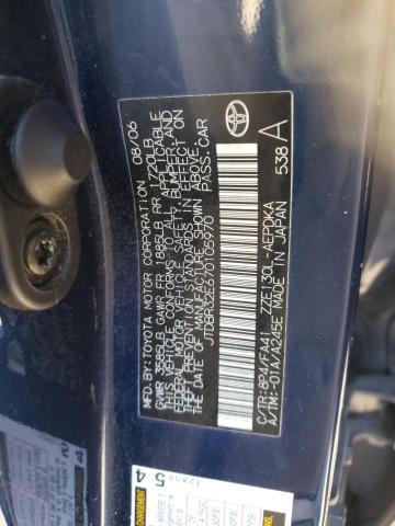 Photo 10 from auction – 2007 TOYOTA COROLLA CE with VIN JTDBR32E670105970