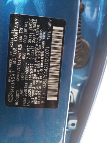 Photo 10 from auction – 2020 HYUNDAI TUCSON SE with VIN KM8J2CA42LU271071