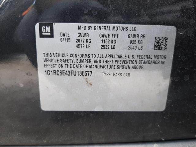 Photo 10 from auction – 2015 CHEVROLET VOLT with VIN 1G1RC6E43FU136677