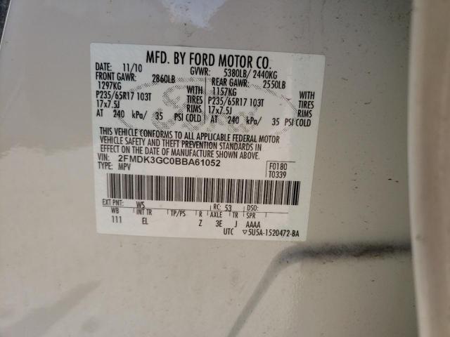 Photo 10 from auction – 2011 FORD EDGE SE with VIN 2FMDK3GC0BBA61052