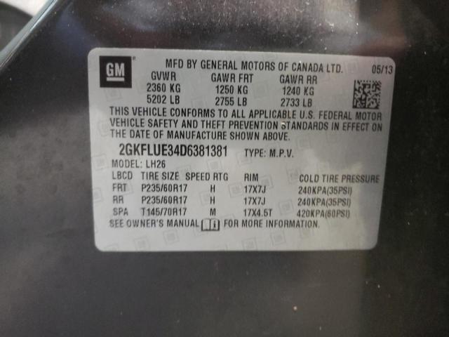 Photo 10 from auction – 2013 GMC TERRAIN SL with VIN 2GKFLUE34D6381381