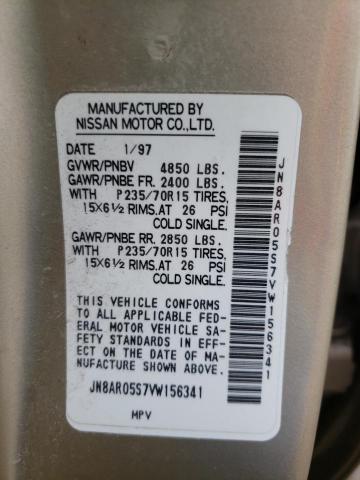 Photo 10 from auction – 1997 NISSAN PATHFINDER with VIN JN8AR05S7VW156341