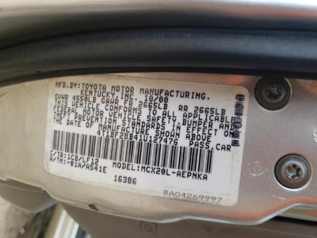 Photo 10 from auction – 2001 TOYOTA AVALON XL with VIN 4T1BF28B41U127476