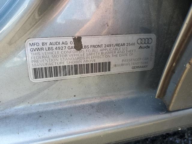 Photo 10 from auction – 2010 AUDI A4 PREMIUM with VIN WAUBFAFL7AN015286