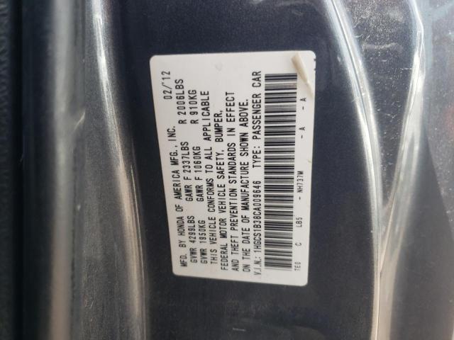 Photo 10 from auction – 2012 HONDA ACCORD with VIN 1HGCS1B38CA009646