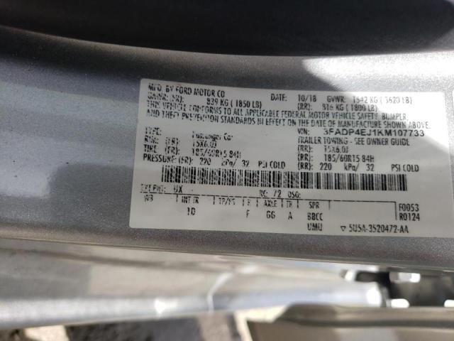 Photo 10 from auction – 2019 FORD FIESTA SE with VIN 3FADP4EJ1KM107733