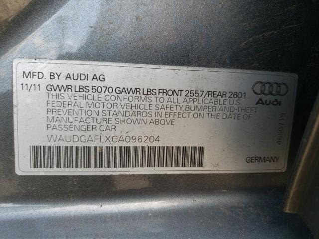 Photo 10 from auction – 2012 AUDI S4 PREMIUM with VIN WAUDGAFLXCA096204