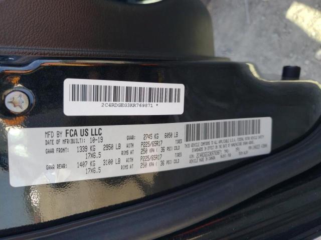 Photo 10 from auction – 2019 DODGE GRAND CARA with VIN 2C4RDGEG3KR769871