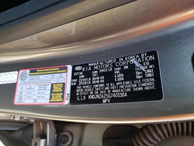 Photo 10 from auction – 2016 KIA SOUL with VIN KNDJN2A25G7401384