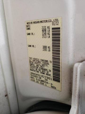 Photo 10 from auction – 2012 NISSAN MAXIMA S with VIN 1N4AA5AP3CC827901