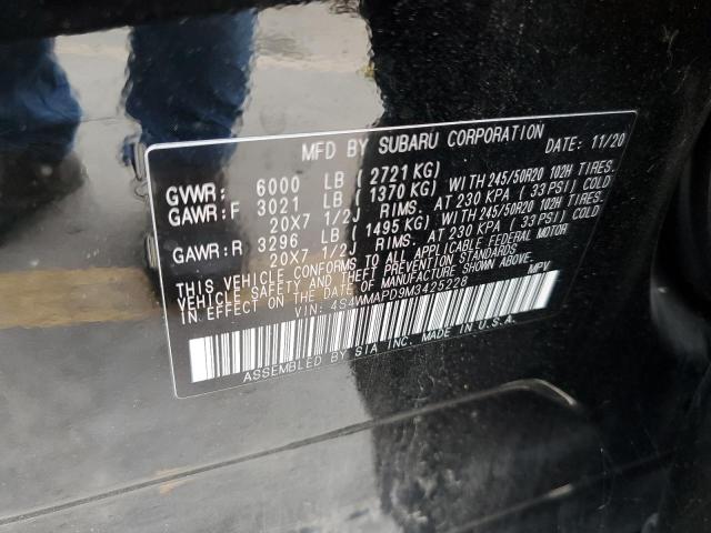 Photo 10 from auction – 2021 SUBARU ASCENT LIM with VIN 4S4WMAPD9M3425228