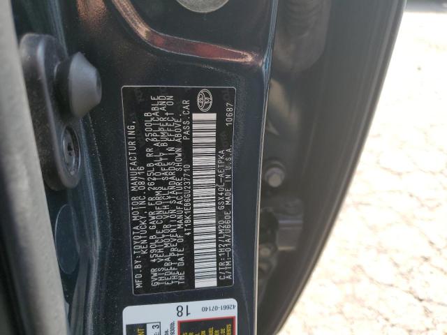 Photo 10 from auction – 2016 TOYOTA AVALON XLE with VIN 4T1BK1EB6GU237710