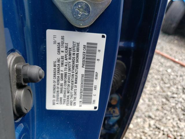 Photo 10 from auction – 2012 HONDA CIVIC LX with VIN 2HGFB2F55CH533160