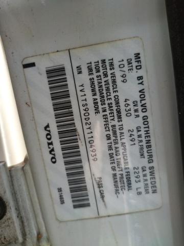 Photo 10 from auction – 2000 VOLVO S80 T6 TUR with VIN YV1TS90D2Y1104939