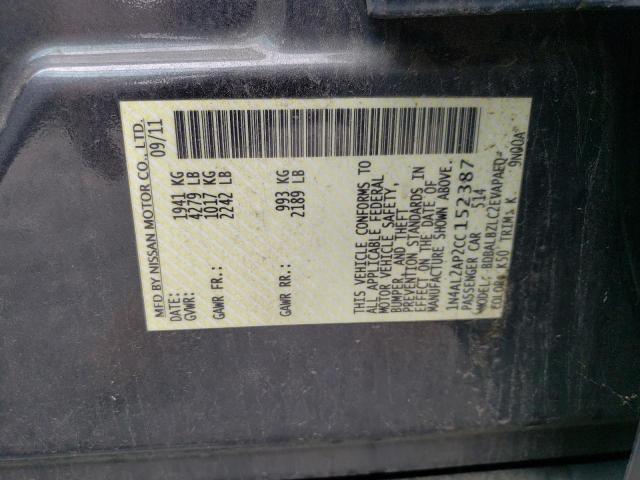 Photo 10 from auction – 2012 NISSAN ALTIMA with VIN 1N4AL2AP2CC152387